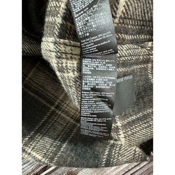 AllSaints Hamlin Flannel Plaid overshirt color Brown size 2XL NWT mspr 198 - Picture 6 of 6